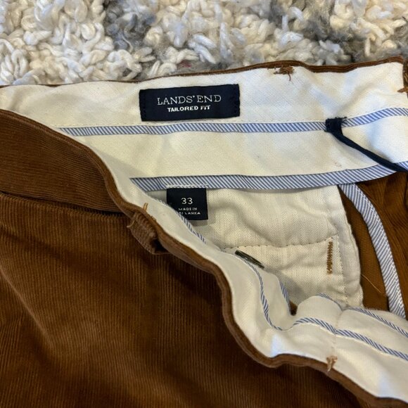 Lands' End Tailored Fit Men's Corduroy Pants - Picture 2 of 5